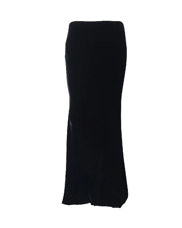 Ralph Lauren Slip Maxi Skirt in Black Viscose