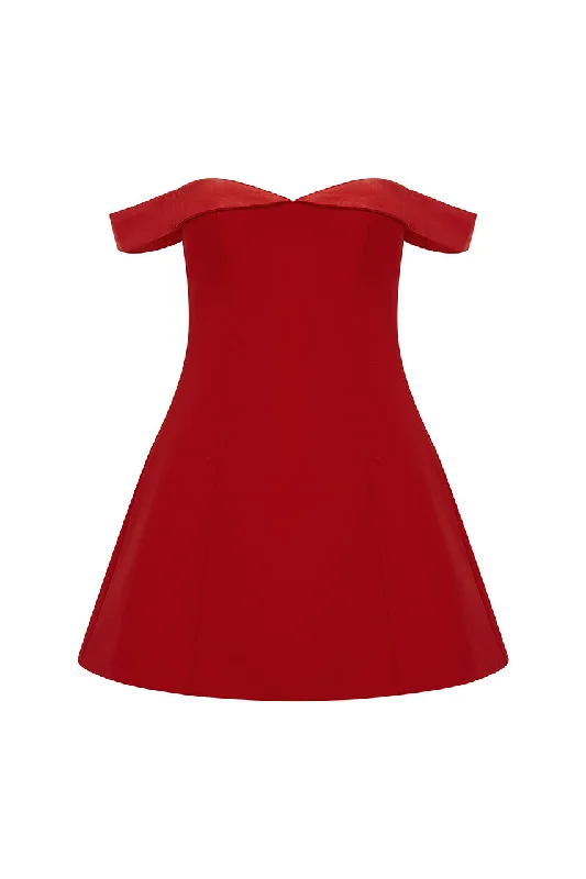 EBONY MINI DRESS - RED